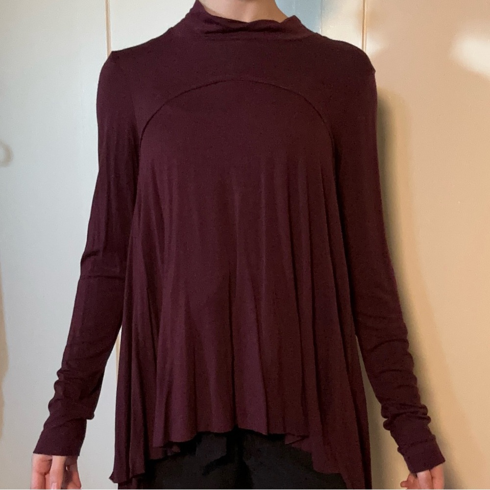Frayed Jeans Maroon Top XS